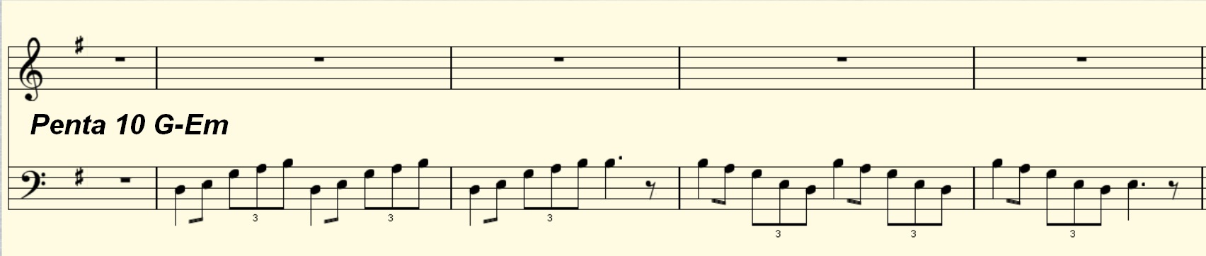 G Major Penta Riff